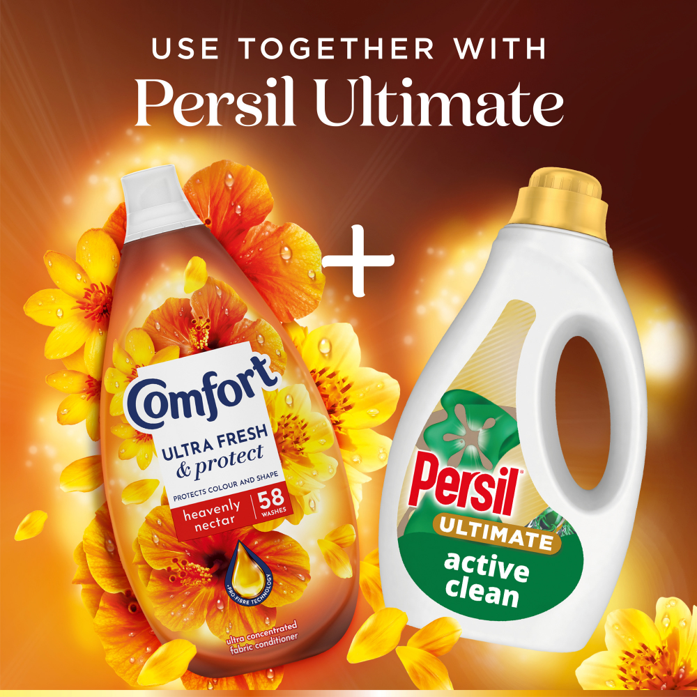 Comfort Ultra Fresh & Protect Heavenly Nectar Fabric Conditioner 58 Washes 870ml