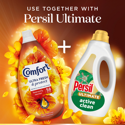 Comfort Ultra Fresh & Protect Heavenly Nectar Fabric Conditioner 58 Washes 870ml