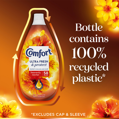Comfort Ultra Fresh & Protect Heavenly Nectar Fabric Conditioner 58 Washes 870ml