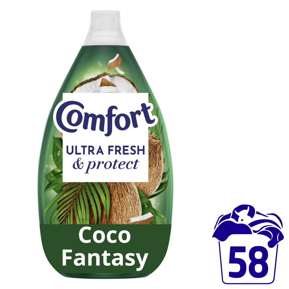 Comfort Ultra Fresh & Protect Coco Fantasy Fabric Conditioner 58 Washes 870ml