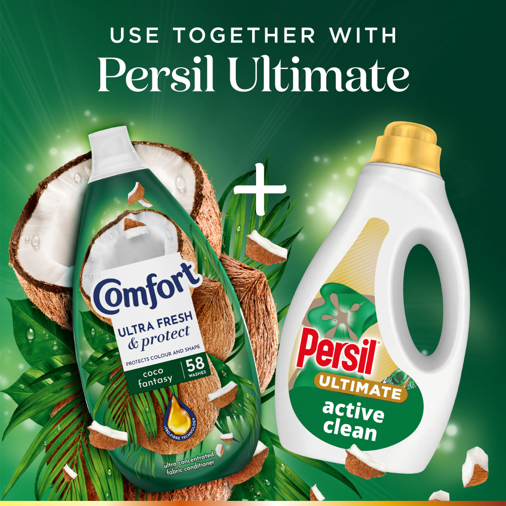 Comfort Ultra Fresh & Protect Coco Fantasy Fabric Conditioner 58 Washes 870ml