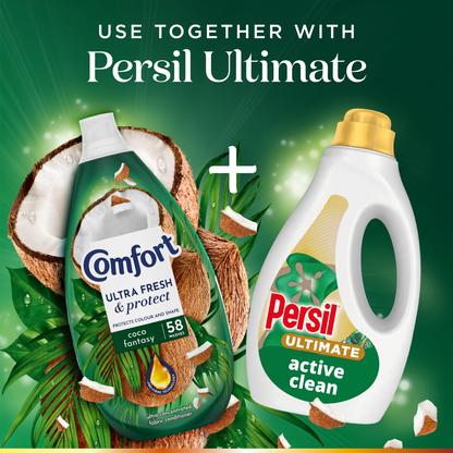 Comfort Ultra Fresh & Protect Coco Fantasy Fabric Conditioner 58 Washes 870ml