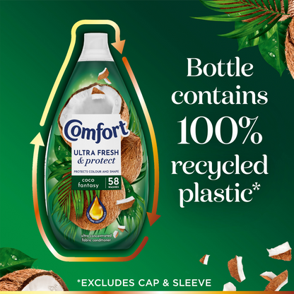 Comfort Ultra Fresh & Protect Coco Fantasy Fabric Conditioner 58 Washes 870ml