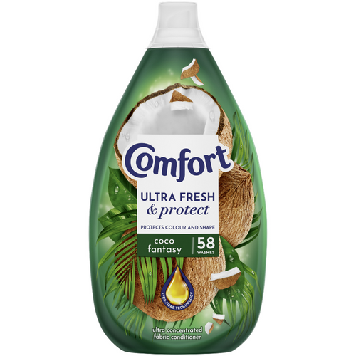 Comfort Ultra Fresh & Protect Coco Fantasy Fabric Conditioner 58 Washes 870ml