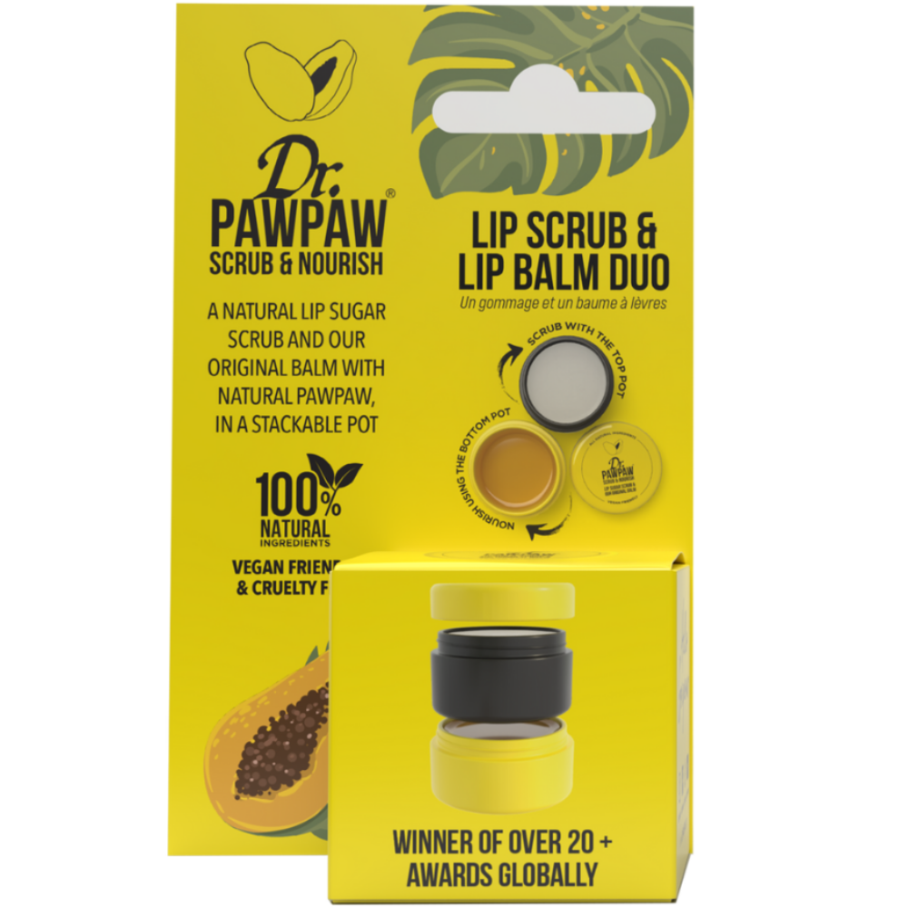 Dr. PawPaw Scrub & Nourish Lip Scrub & Balm Duo
