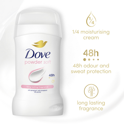 Dove Powder Soft 48h Anti-Perspirant Deodorant Stick 50ml