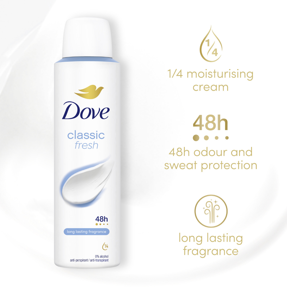 Dove Classic Fresh 48h Anti-Perspirant Deodorant Spray 150ml