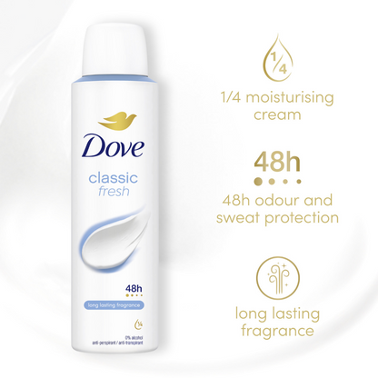 Dove Classic Fresh 48h Anti-Perspirant Deodorant Spray 150ml