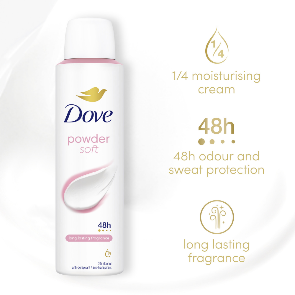Dove Powder Soft 48h Anti-Perspirant Deodorant Spray 150ml