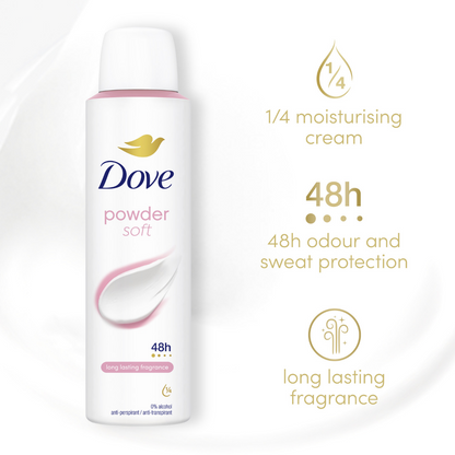 Dove Powder Soft 48h Anti-Perspirant Deodorant Spray 150ml