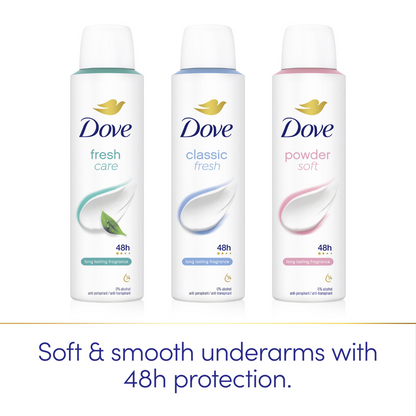 Dove Powder Soft 48h Anti-Perspirant Deodorant Spray 150ml