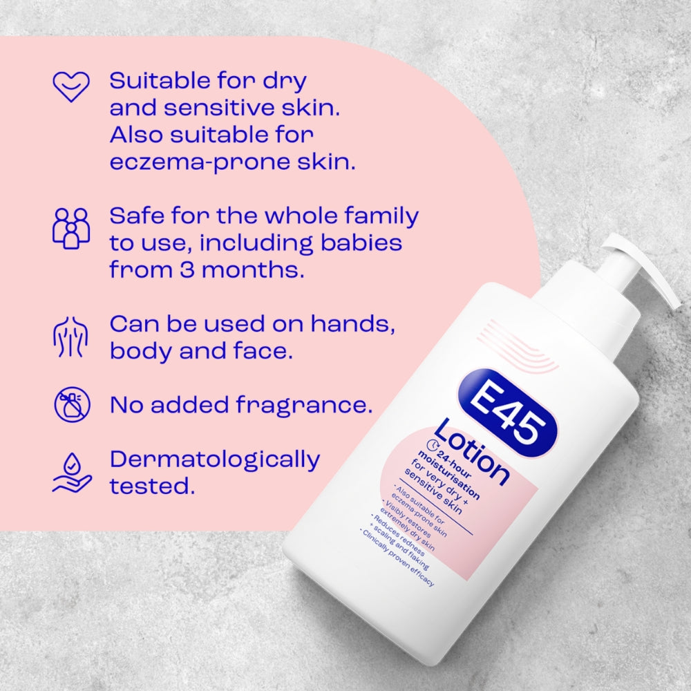 E45 Moisturiser Body Lotion 500ml