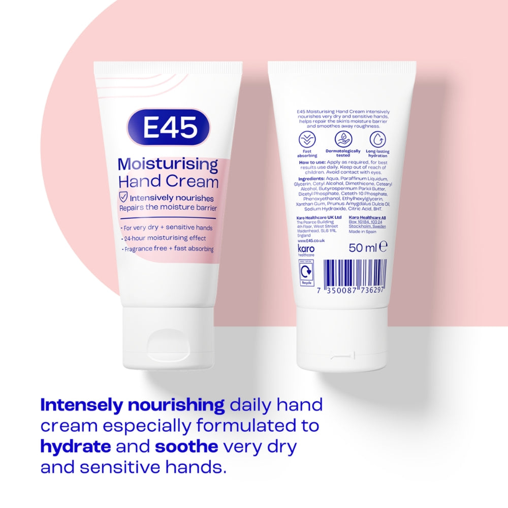 E45 Daily Moisturising Hand Cream 50g