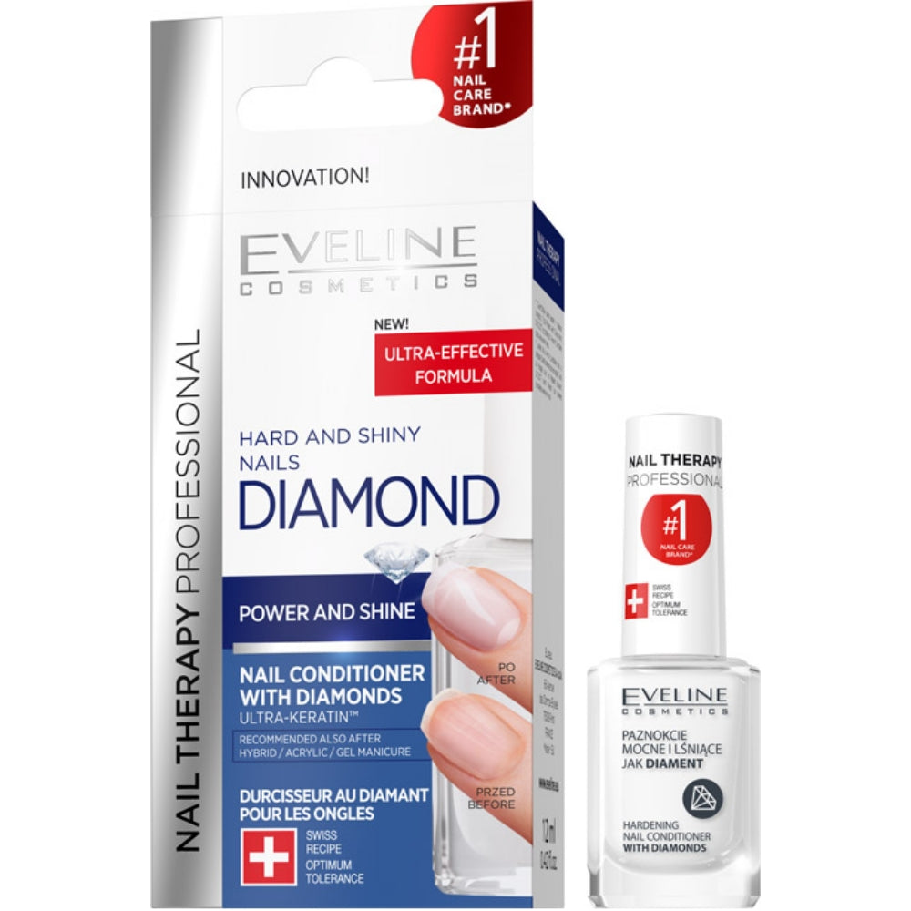 Eveline Cosmetics Nail Therapy Professional Diamond Hard and Shiny Nails 12ml