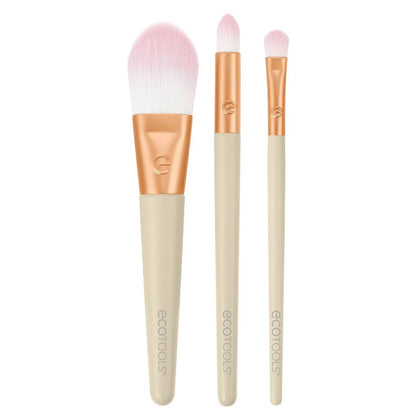 EcoTools Limited Edition 3 Piece Bamboo Mini Makeup Brushes Max Glow
