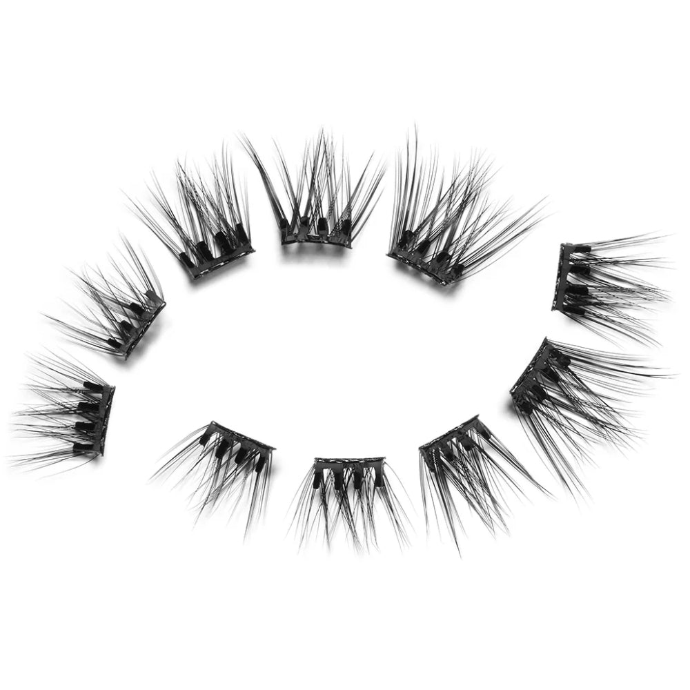 Eylure Underlash Pre-Glued Volume Salon Curl Individual Lash Clusters Black x30