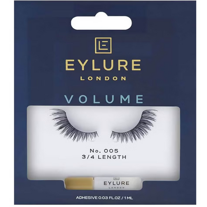 Eylure 3/4 Length 005 Light Volume Strip Lashes Black