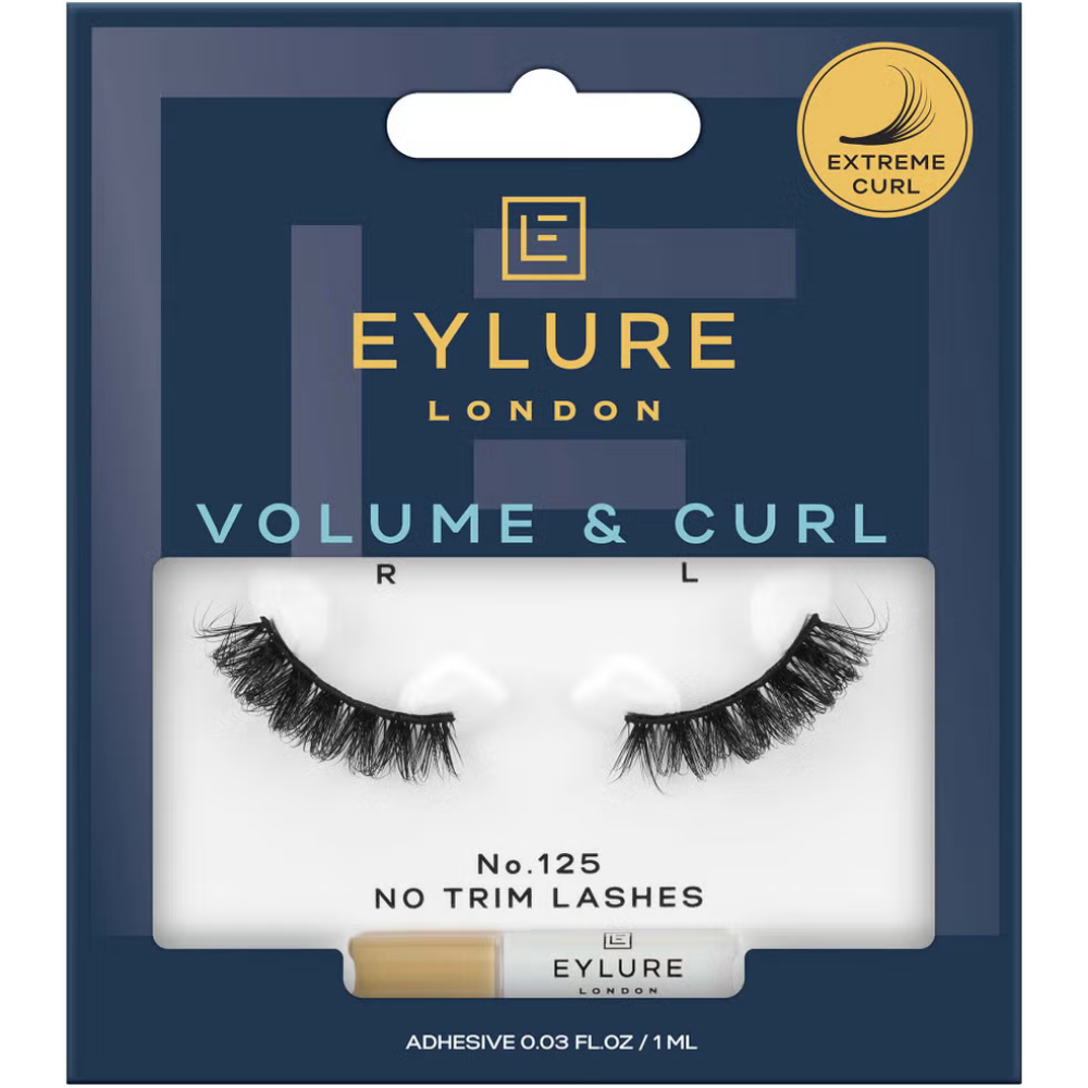 Eylure Extreme Volume & Curl 3/4 Length 125 No Trim Strip Lashes Black