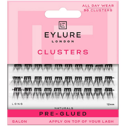 Eylure Salon Clusters Pre-Glued Individual Lash Clusters Naturals Black x30