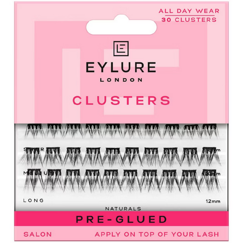 Eylure Salon Clusters Pre-Glued Individual Lash Clusters Naturals Black x30