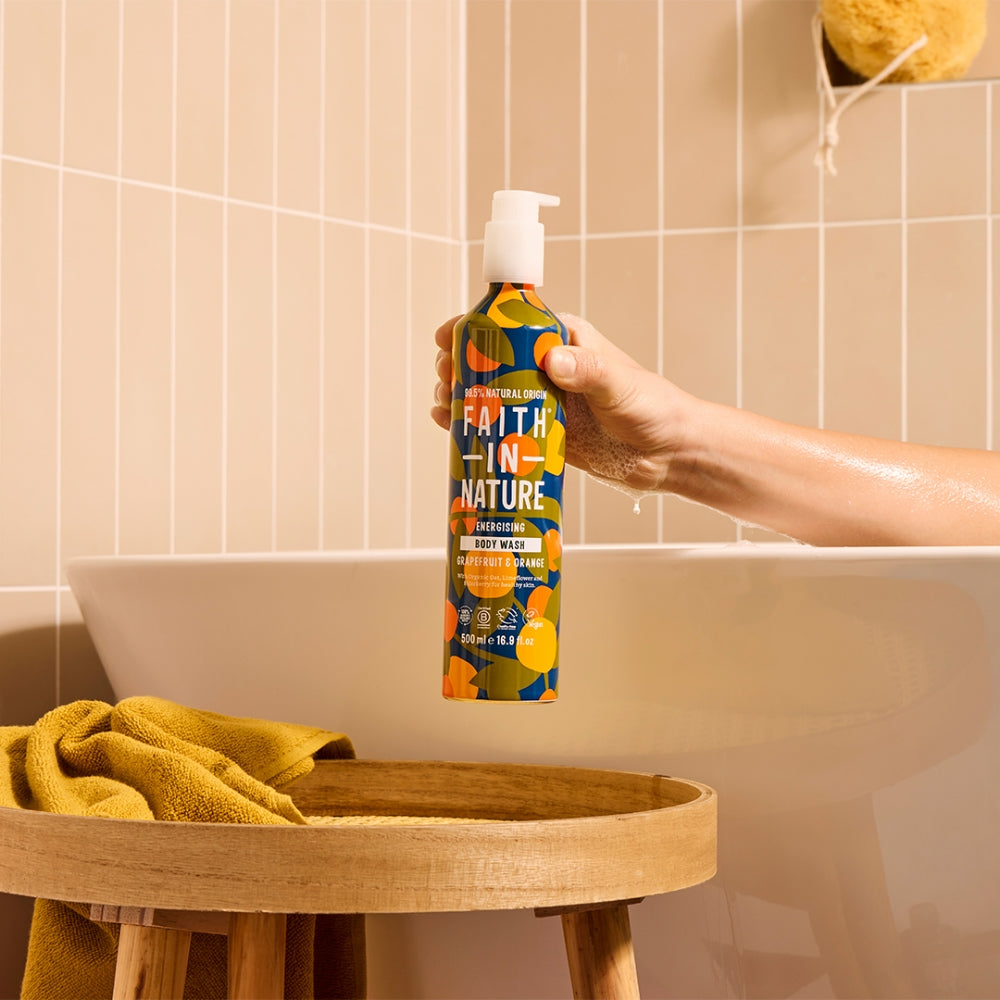 Faith In Nature Grapefruit & Orange Body Wash Aluminium Bottle 500ml