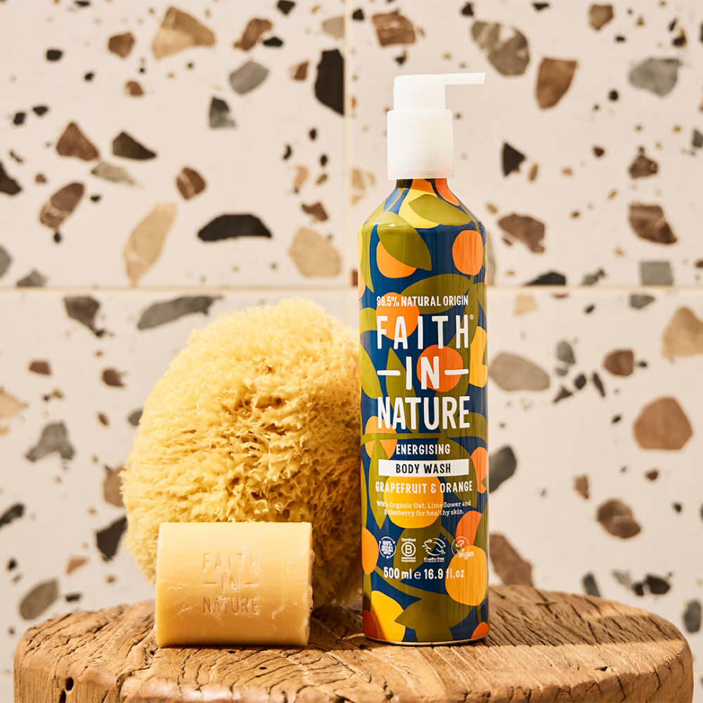 Faith In Nature Grapefruit & Orange Body Wash Aluminium Bottle 500ml