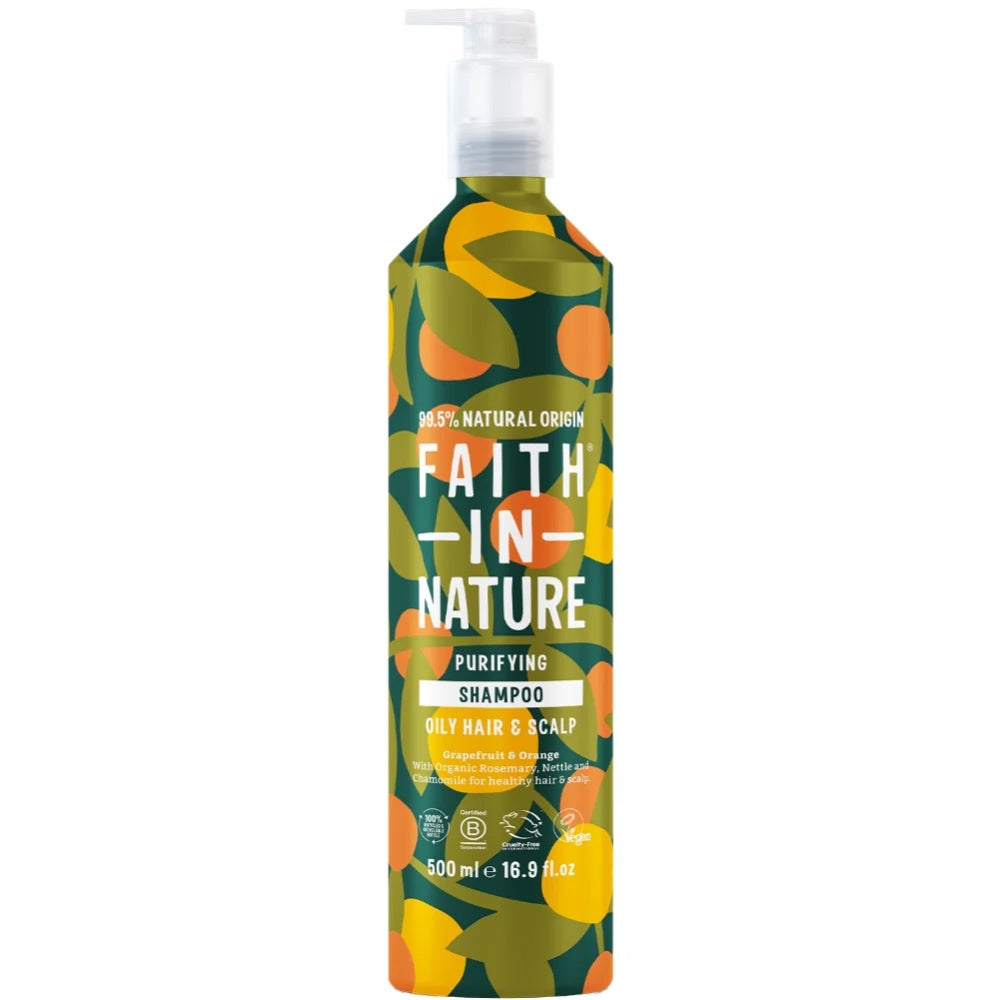 Faith In Nature Grapefruit & Orange Shampoo & Conditioner Aluminium Bottle Twin 2 x 500ml