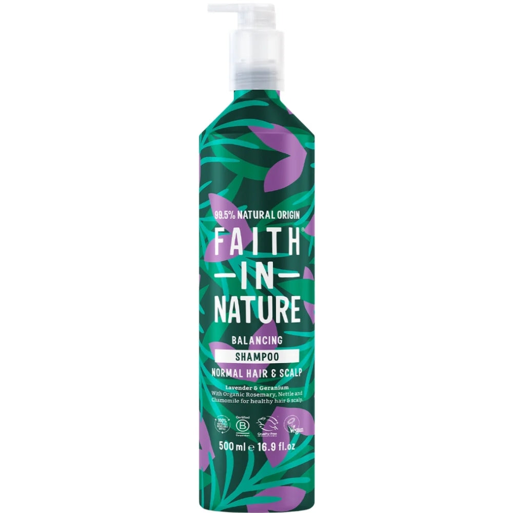 Faith In Nature Lavender & Geranium Shampoo & Conditioner Aluminium Bottle Twin 2 x 500ml