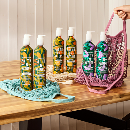 Faith In Nature Shea & Argan Shampoo & Conditioner Aluminium Bottle Twin 2 x 500ml