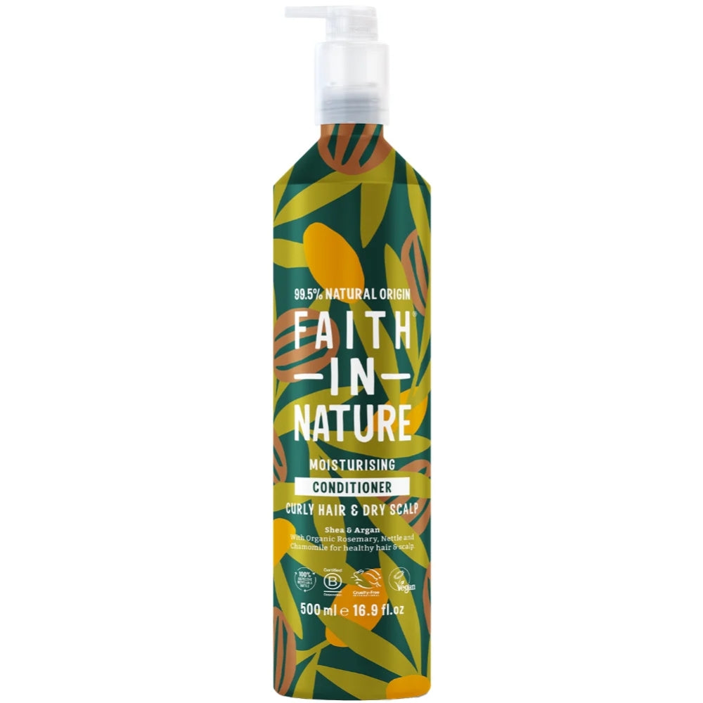 Faith In Nature Shea & Argan Shampoo & Conditioner Aluminium Bottle Twin 2 x 500ml