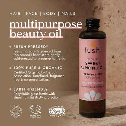 Fushi Organic Fresh-Pressed Sweet Almond Oil 100ml