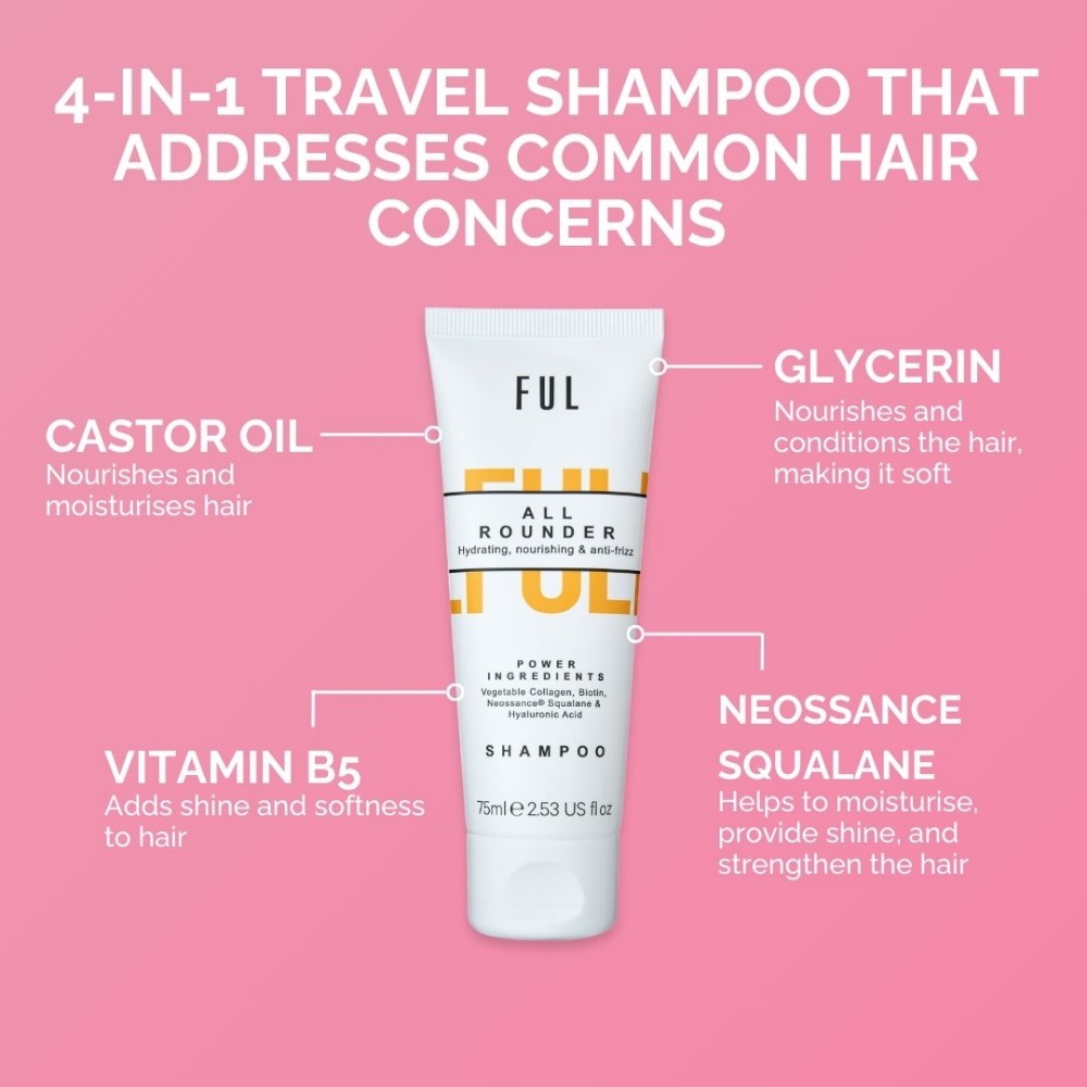 FUL All Rounder Moisture Shampoo Deluxe Mini 75ml