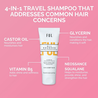 FUL All Rounder Moisture Shampoo Deluxe Mini 75ml