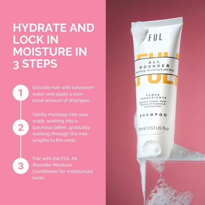 FUL All Rounder Moisture Shampoo Deluxe Mini 75ml