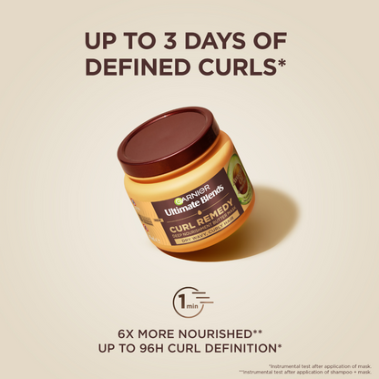 Garnier Ultimate Blends Curl Remedy Avocado Oil & Shea Butter Deep Nourishment Butter Hair Mask 340ml