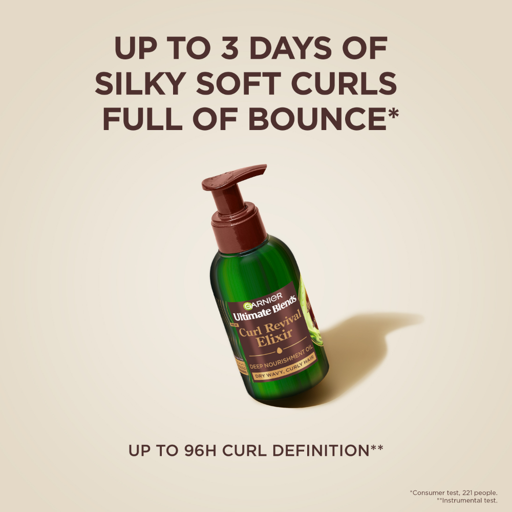 Garnier Ultimate Blends Curl Revival Elixir Avocado Oil & Shea Butter Deep Nourishment Oil 120ml