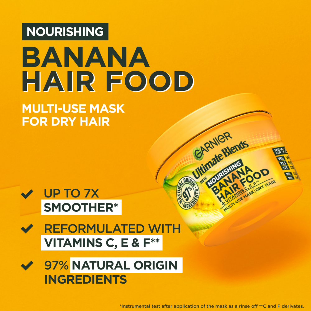 Garnier Ultimate Blends Banana Hair Food Nourishing Multi-Use Hair Mask 250ml