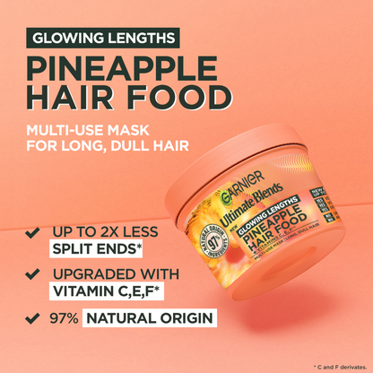 Garnier Ultimate Blends Pineapple Hair Food Glowing Lengths Multi-Use Hair Mask 400ml