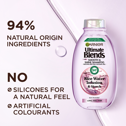 Garnier Ultimate Blends Rice Water Infusion Smooth & Shine Shampoo 300ml