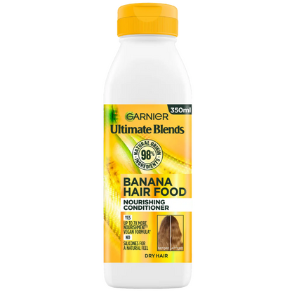 Garnier Ultimate Blends Banana Hair Food Nourishing Shampoo & Conditioner Twin 2 x 350ml