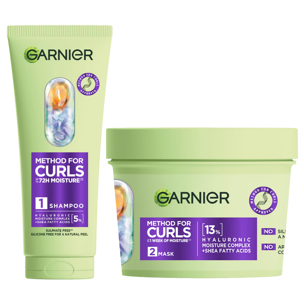 Garnier Method For Curls Shampoo 200ml & Mask 370ml Twin