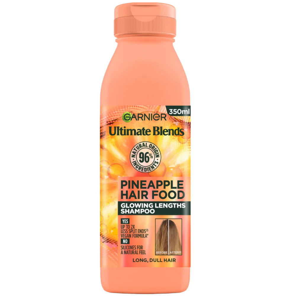 Garnier Ultimate Blends Pineapple Hair Food Glowing Lengths Shampoo & Conditioner Twin 2 x 350ml