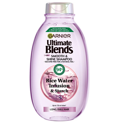 Garnier Ultimate Blends Rice Water Infusion Smooth & Shine Shampoo & Conditioner Twin 2 x 300ml