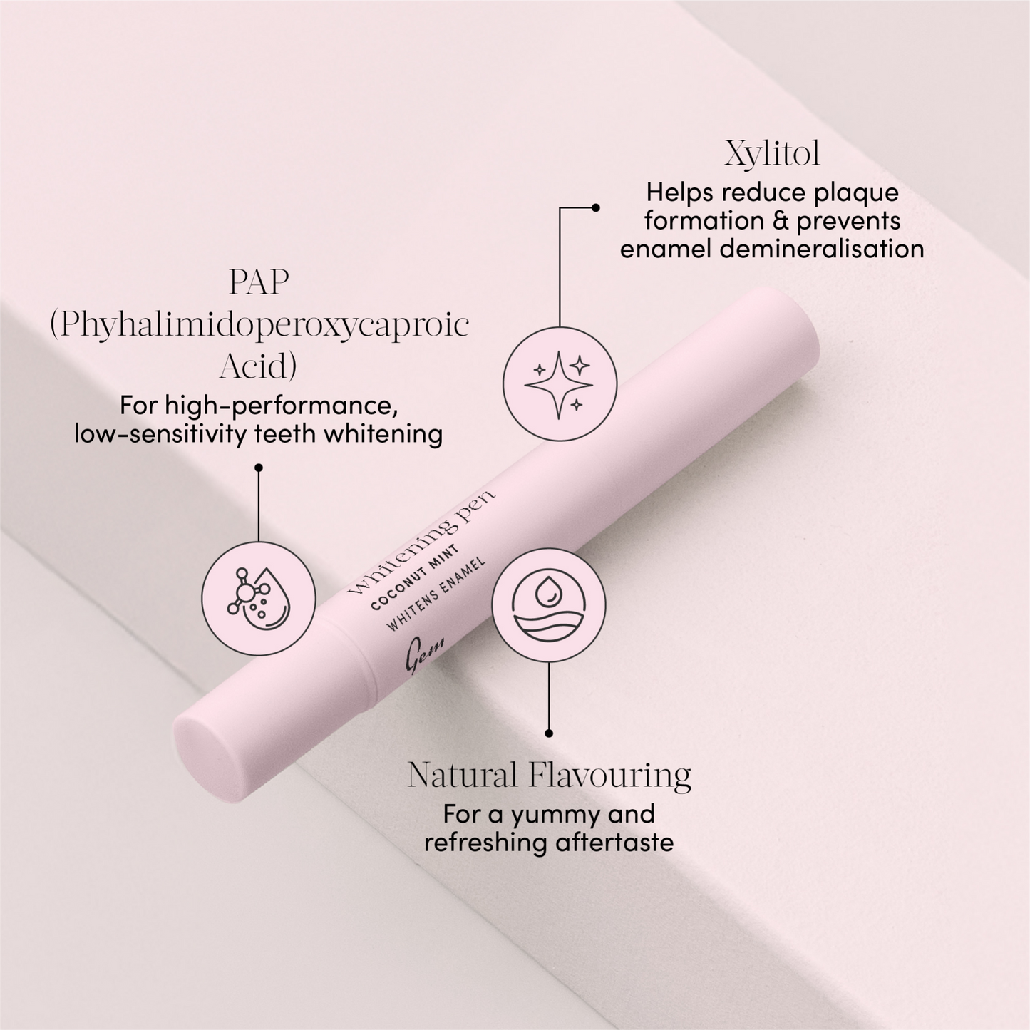 Gem Whitening Pen PAP Coconut Mint 4ml
