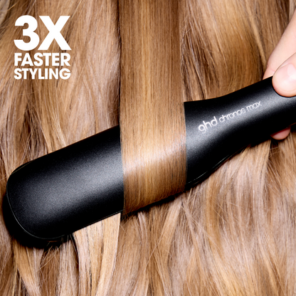 ghd Chronos Max Wide Plate Hair Straightener, 3x Faster Styling with 90% More Shine Black