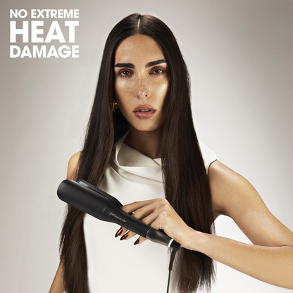 ghd Chronos Max Wide Plate Hair Straightener, 3x Faster Styling with 90% More Shine Black