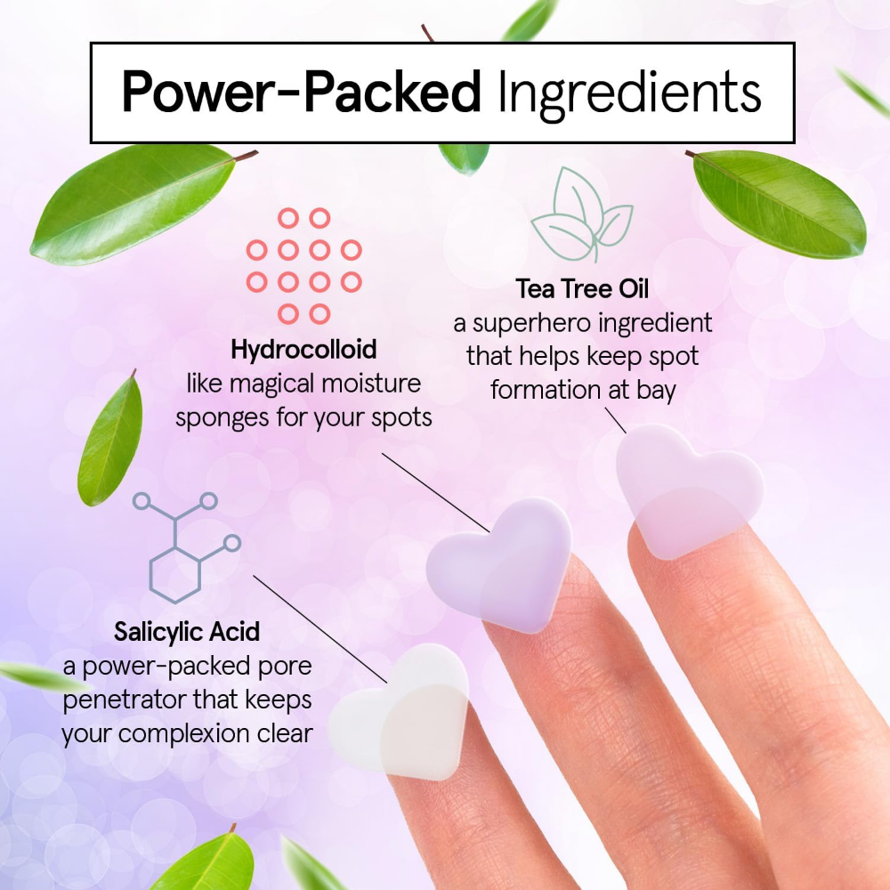Grace & Stella Hydrocolloid Pimple Patches Heart x36
