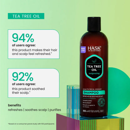 Hask Tea Tree Oil Invigorating Shampoo 355ml
