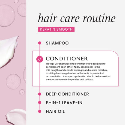 Hask Keratin Smooth Protein Smoothing Conditioner 355ml