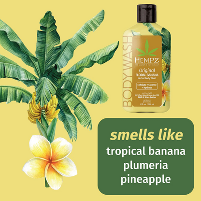 Hempz Original Floral Banana Herbal Body Wash 500ml